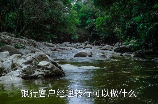 银行客户经理转行可以做什么